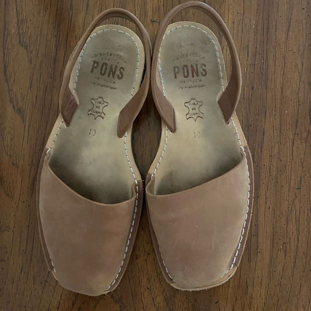 Cognac Leather Pons Flats
